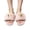 Pink, variant on Women's Fuzzy Open Toe Slide Slippers with Thick Platform Sole, Memory Foam Fluffy Plush House Slippers, Metal Heart Faux Fur, Cozy Warm Soft Indoor Outdoor Comfort House Footwear Beige