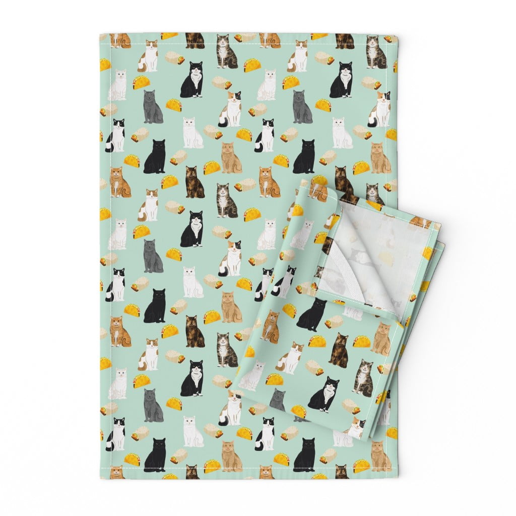Cow Cows Cattle Farm Animal Bovine Linen Cotton Tea Towels by Roostery Set of 2 
