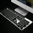 thumbnail image 3 of Lubelski 104Pcs/Set Keycaps Retro Anti-deform ABS Mechanical Circular Keycaps Decor for 104-key Mechanical Keyboard, 3 of 7