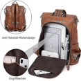 thumbnail image 3 of 26-27 Women's Anti-theft Leather Backpack, Handbag, Daypack,brown-yujia, 3 of 3
