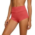 thumbnail image 5 of Kvture Cut Out Yoga Shorts Booty Butt Lifting Scrunch Shorts High Waisted Workout Gym Active Hot Pants Red XL, 5 of 6
