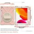 thumbnail image 4 of iPad 8th Generation Case, iPad 7th Gen Case, Dteck Shockproof Case for iPad 10.2 2020/2019, Heavy Duty Rugged Impact Resistant Cover with Rotatable Kickstand Hand Strap and Shoulder Strap,Cherry Pink, 4 of 10