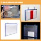thumbnail image 3 of WEUVEB 2Ud Organizador De Pared Azul Para Oficina Bolsa Colgante De Documentos En Plástico Resistente, 3 of 8
