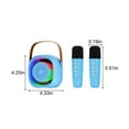 thumbnail image 3 of HOARBOEG Bluetooth Speaker Equipped With Two Microphone Wireless Singing Large Capacity Long Battery Life LED Lighting Mode Convenient For Outdoor Carrying Clearance Sale, 3 of 9