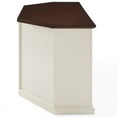 thumbnail image 4 of Pemberly Row 60" Corner TV Stand in White and Mahogany, 4 of 9