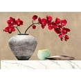 thumbnail image 3 of Thomlinson, Jenny 24x18 Black Modern Framed Museum Art Print Titled - Red Orchids on White Marble (detail), 3 of 5