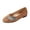 Brown, variant on Round Toe Flat Shoes for Women Rhinestone Floral Casual Slip on Suede Ballet Shoes for Office Work Walking Daily Dark Gray Size 9