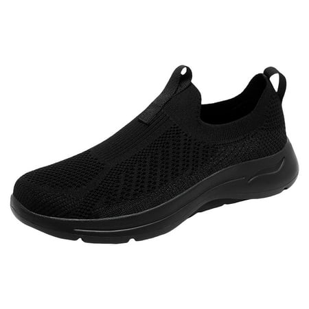 

Ediodpoh Men Sports Shoes Fashionable New Pattern Simple Solid Color Lightweight Fitting Comfortable Flat Bottomed Casual Shoes Sneakers for Men Black 8.5