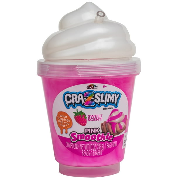 Inactivo protestante asesinato Cra-Z-Art Cra-Z-Slimy Strawberry Pink Smoothie Swirl Slime Jar, Ages 6 and  up - Walmart.com