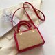 thumbnail image 3 of Bolso bandolera de paja transpirable bolsos de mano embrague femenino para mujer (rosa roja) Ndcxsfigh Para Estrenar, 3 of 8