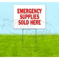 thumbnail image 1 of Emergency Supplies Sold Here (18" x 24") Yard Sign, Includes Metal Step Stake, 1 of 6