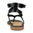 thumbnail image 4 of Journee Womens Tangie Multi Strap Flat Sandals, 4 of 9