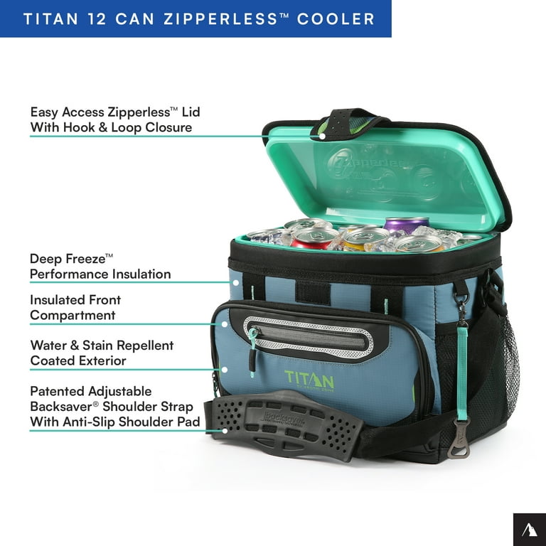 Titan by Arctic Zone 12 Can, 8 Quart Zipperless Soft Cooler, Bali