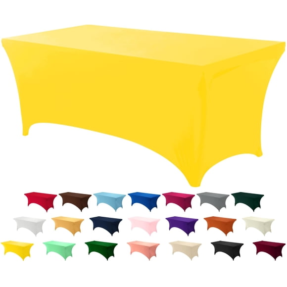 Mantel Utopia Kitchen de 6 pies de elastano amarillo, 200 g/m², elástico