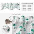 thumbnail image 6 of Teal Mushroom Tie Up Valance Curtains for Windows, Kitchen Curtains Window Treatments, Vintage Botanical Autumn Farmhouse Short Window Shades Valances for Bedroom Bathroom Cafe 42"x18", 6 of 8