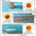 thumbnail image 6 of 10-Seat Modern Patio Furniture Set with Swivel Rocking Chairs, Thick 4″ Cushions, Dual-Strand Wicker Rattan, Rust-Resistant Steel Frame – Outdoor Conversation & Modular Sectional,Blue, 6 of 9