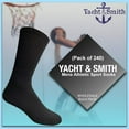 thumbnail image 2 of Yacht & Smith Mens Wholesale Bulk Cotton Socks, Athletic Sport Socks Shoe Size 10-13 (240 Pairs Black), 2 of 7