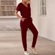 thumbnail image 4 of Women Romper Comfortable Short Sleeve Top Polyester Fabric Waist Down Jumpsuit Machine Washing V Neck  for Daily Wear for Shopping ANGGREK Otros, 4 of 7