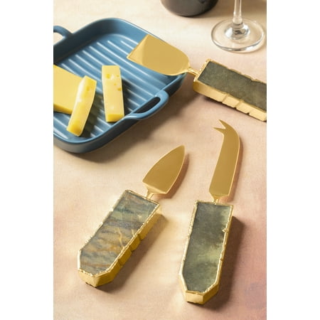

GAURI KOHLI Brittany Agate Cheese Knives Set of 3