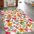 thumbnail image 4 of Rectangle Area Rug 4x6ft,Garden Watercolor Floral Leaves Washable Carpet Non-Slip Runner Accent Rugs Indoor Floor Mat for Bedroom Living Room Decor,Vintage Green Botanical, 4 of 9