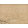thumbnail image 2 of David Johnson 24x18 Gold Ornate Framed and Double Matted Museum Art Print Titled - Landscape with Man Fishing, Conway, New Hampshire (1851), 2 of 4