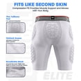 thumbnail image 4 of Exxact Sports Elite 5-Pad Adult Football Girdle for Men with Cup Pocket, Padded Compression Shorts with Integrated Hip, Thigh, Tailbone Pads, Men's Girdle Football (AS, White), 4 of 7