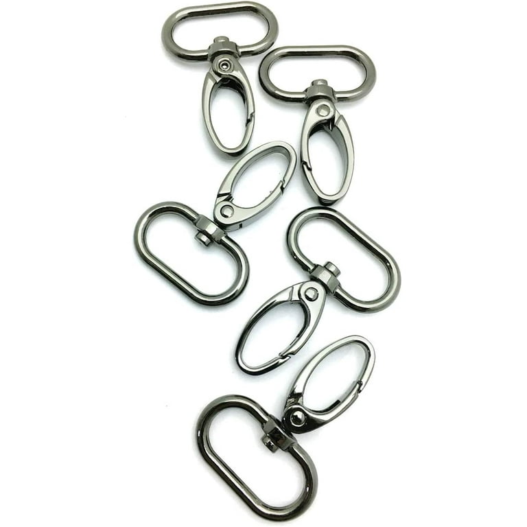 15 Pcs 25mm Inside Diameter Oval Ring Lobster Clasp Claw Swivel for Strap  Push Gate Lobster Clasps Hooks Swivel Snap Fashion Clips (1 inch, Gunmetal)  