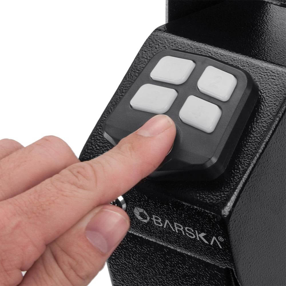 BARSKA Steel Biometric Handgun Safe Pistol Desk Drawer Security Box Fingerprint Access