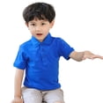 thumbnail image 2 of MXIEZI 1-10 Years Girls Boys Lapel Tees T-Shirts Summer Cotton Bottom Shirt for Kids Baby Unisex Short Sleeve Tops, 2 of 9