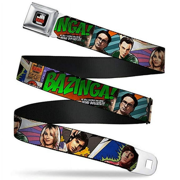 The Big Bang Theory Belt, Seatbelt Buckle Belt, The Big Bang Theory Comic Strip, 30 to 44 Inches
