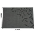 thumbnail image 3 of ZOURIH Black Placemats Set of 3 - Heat Resistant Non-Slip Place mats for Dining Table, Washable Durable PVC Vinyl Woven Table Mats,Black, 3 of 8