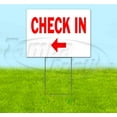 thumbnail image 1 of Check In Left (18" x 24") Yard Sign, Includes Metal Step Stake, 1 of 6