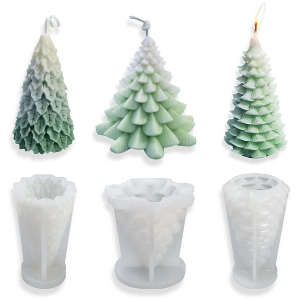 Molde de silicona Craft Mold Furimuk 3D para velas con forma de árbol de Navidad