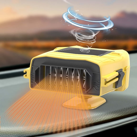 Byujiro 12V Car Heater and Cooler, 3-in-1 Automotive Heater & Fan with Defroster, for Windshield Demisting/Defogging & Personal Cooling, 3 Speed Wind Speed, Low Noise Quiet