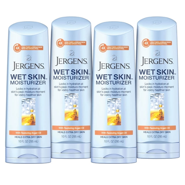 Hidratante corporal Jergens Wet Skin con aceite de argán restaurador, 300 ml
