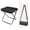 Black, variant on Foldable Backpack Stool, 2026 New Portable Folding Camping Stool, Tiny Foldable Stool which can Turned Into a Satchel, Lightweight Ultralight Pocket Chair, for Fishing Hiking Hunting (Black)