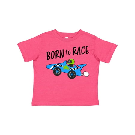 

Inktastic Born to Race- Blue Race Car Gift Toddler Boy or Toddler Girl T-Shirt