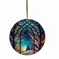 thumbnail image 2 of Christmas Tree Decorations,2D Circular Christmas Tree Ornament - Hanging Holiday Decoration for Festive Display, 2 of 4