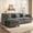 Dark Grey, variant on MCombo 111.8'' Modular Sectional Sofa Couch with Chaise Ottoman for Living Room, L Shaped Sofa, FSC Certified, Dark Grey