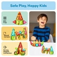 thumbnail image 3 of PicassoTiles Mini Magnetic Tiles for Kids – 24PCS STEM Construction Building Blocks Travel Toy Set, 3 of 10