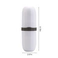 thumbnail image 3 of Travel Toothbrush Cup,Capsule Wash Gargle Container,Acrylonitrile Butadiene Styrene Material,Separable into Two Cups,Sealed Dust-Proof Design,for Toothbrush Toothpaste Storage,Portable for Travel, 3 of 9