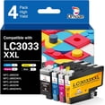 thumbnail image 1 of Cartuchos de tinta Dronae LC3033 compatibles con Brother LC3033, paquete de 4, 1 of 6