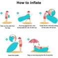 thumbnail image 5 of Inflatable Lounger, Waterproof Air Sofa with Comfortable Cushions, Portable Inflatable Sofa, red, 5 of 5