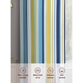thumbnail image 6 of Blue Yellow Striped Sheer Curtains 63 Inch Length 2 Panels Set, Colorful Ombre Abstract Stripes Voile Window Treatment Rod Pocket Curtains Sheers Drapes for Bedroom/Living Room/Kitchen 52x"63"x2, 6 of 7