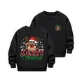 thumbnail image 4 of Sudadera sin capucha para niños, con estampado navideño, cuello redondo, manga larga, forro polar, para niños de talla mediana a grande, blusa de poliéster para niños., 4 of 5