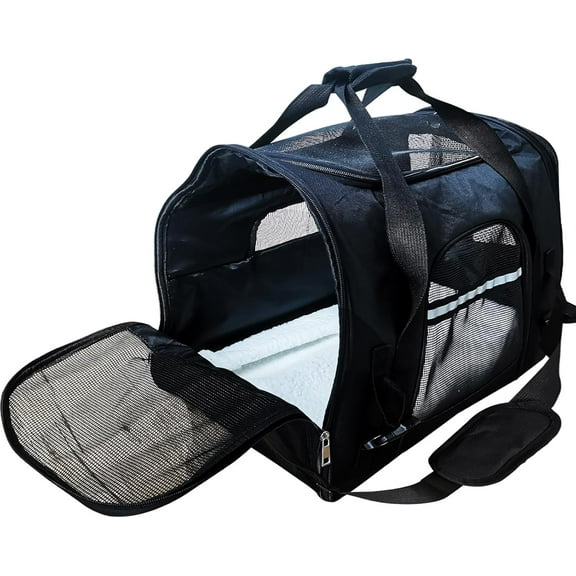 TJOUL Expandable Cat Carrier for Travel, Soft-Sided Pet Carrier for Cats and Small Dogs, Airline Approved, Comfortable & Breathable Cat Carrying Bag with Adjustable Strap for Daily Use & Airplane