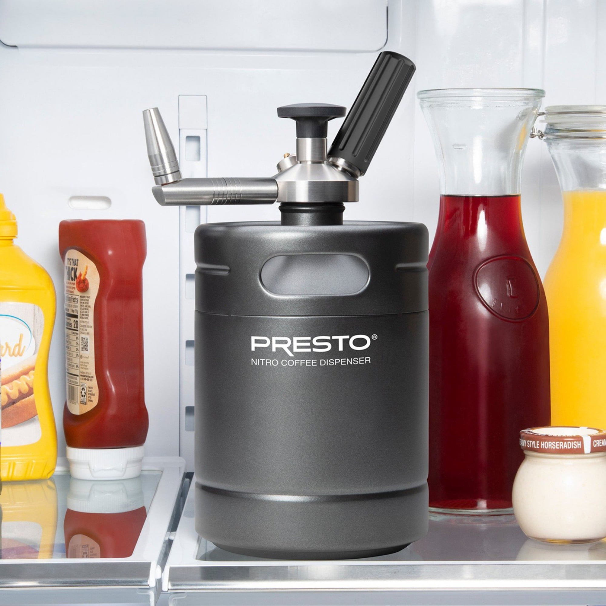 Presto Nitro Coffee Dispenser Stainless Steel 2 L Collapsible Beverage Dispenser