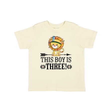 

Inktastic 3rd Birthday Tribal Lion Boys Gift Toddler Boy Girl T-Shirt