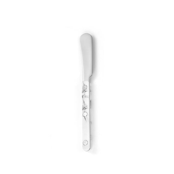 XmhyTop Mango de abrazadera de remache para cocina, vajilla de acero inoxidable, cubiertos, cuchillo de mantequilla, vajilla occidental, color blanco, 4 piezas