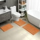 thumbnail image 2 of Alfombras de baño HOMEIDEAS, 3 piezas, ultrasuaves y antideslizantes (naranja), 2 of 7